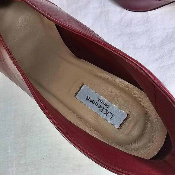 Corrina Genuine Napa Leather 3” High Vamp Pump EU39.5 US9.5 Black Raspberry - Picture 9 of 14